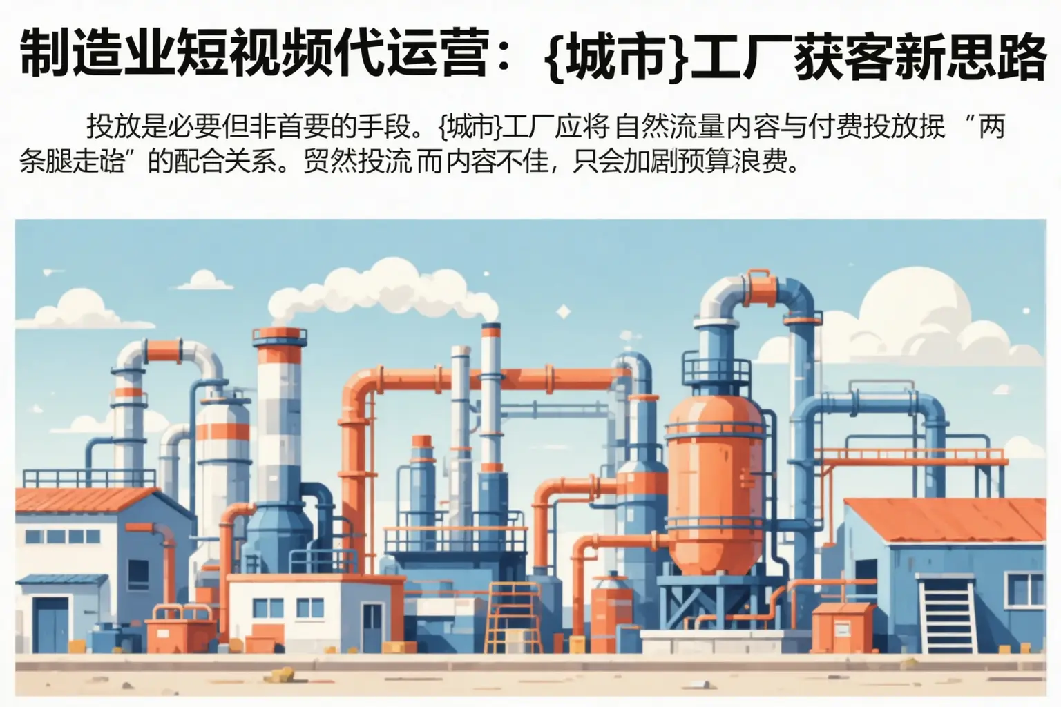 制造业短视频代运营：丰润工厂获客新思路